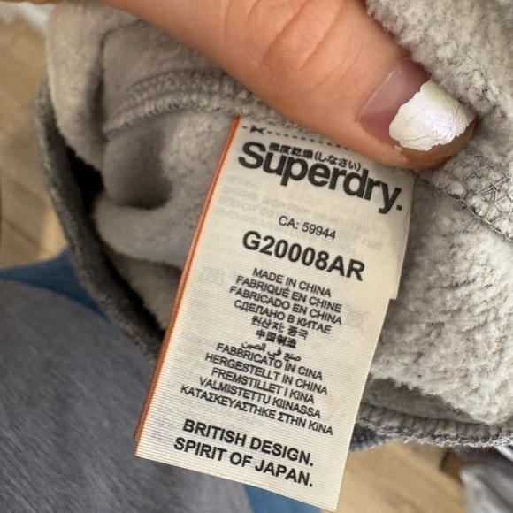 NWOT- WOMANS SUPERDRY ORANGE LABEL ELITE ZIP UP HOODIE - Picture 8 of 9